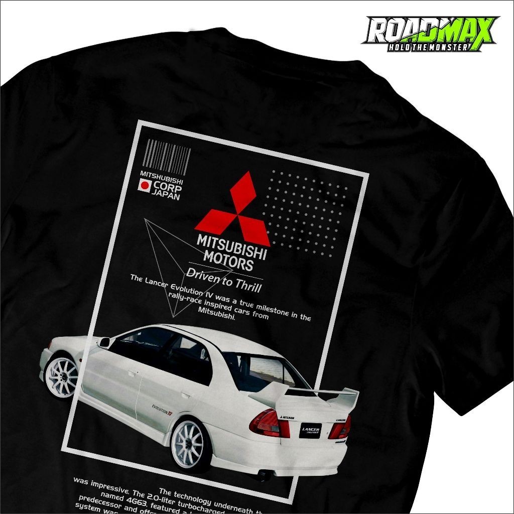 Bán chạy MITSUBISHI Roadmax - Mitsubishi Lancer Evo 4 Evolution Car Nam Nữ Cotton Cao Cấp Áo Thun 03