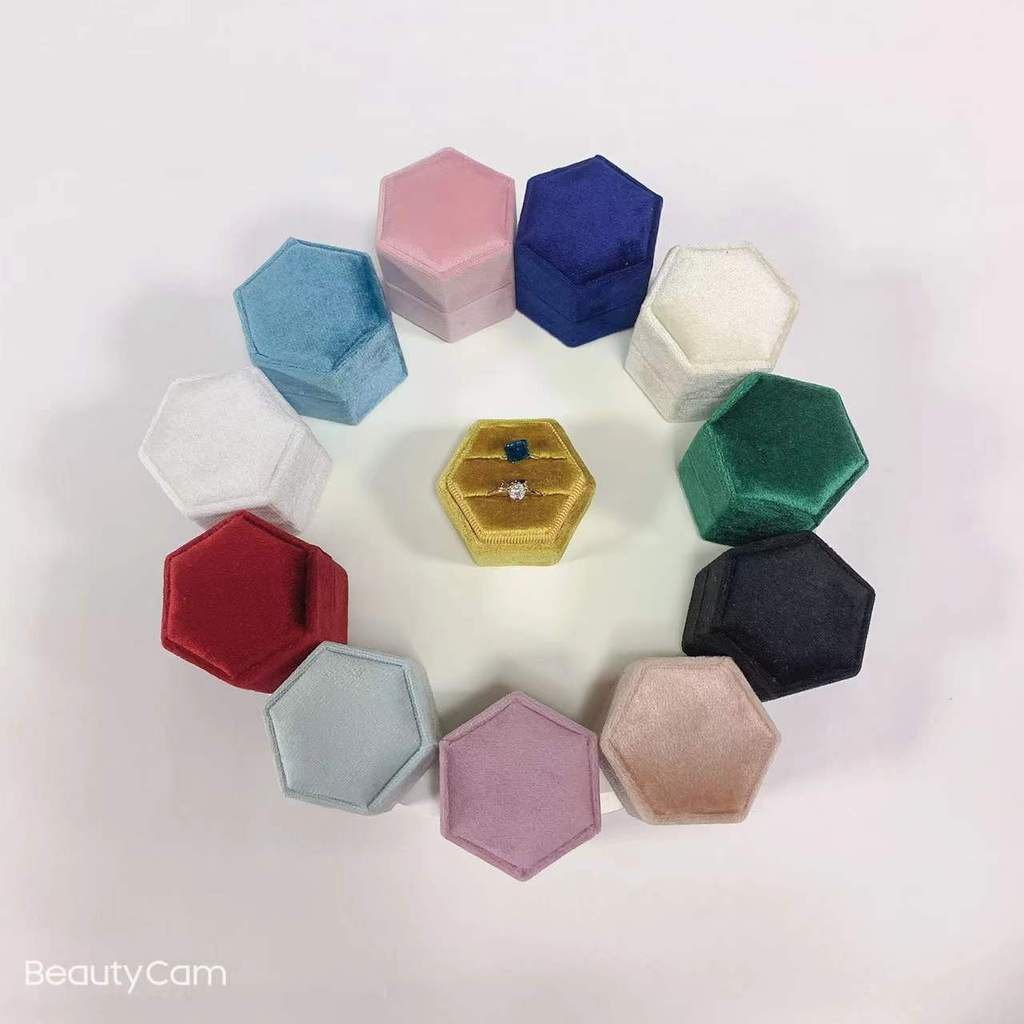 Display storage box, luxury ring, wedding new product box, hexagonal ring jewelry box, high-end12y V