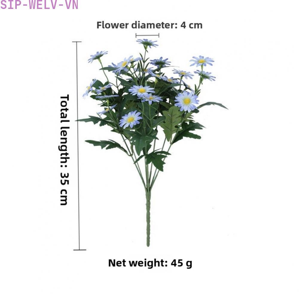 {WELV}Artificial Daisies Silk Flower Bouquet for  for Home Garden Wedding Decoration
