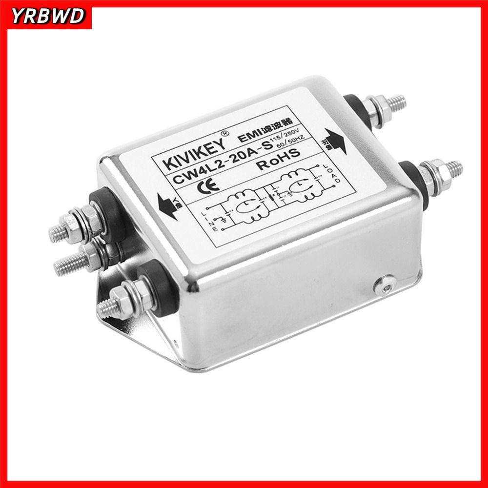 Máy nén tiếng ồn YRBWD, Bộ lọc EMI công suất một pha 20A, Bộ lọc nhiễu điện từ 50 / 60Hz Termianl CW