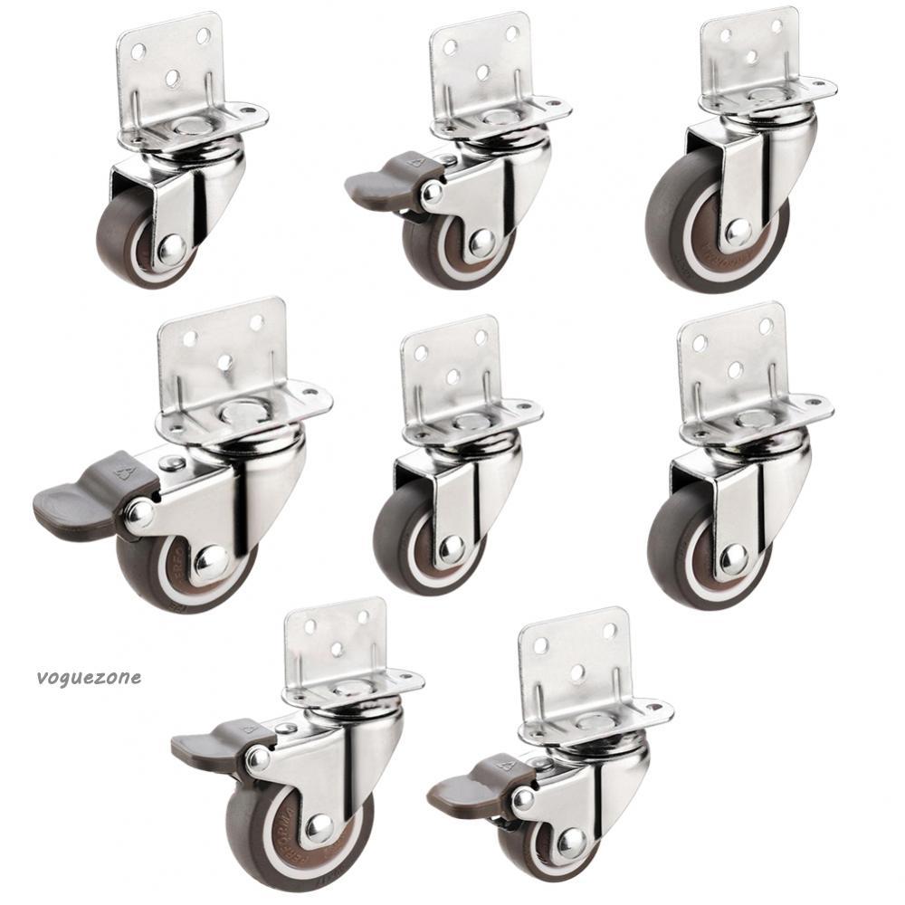 #VOGUEZ#Silent Rolling Swivel Casters 20kg TPE Wheel for Cabinets Tables Cribs
