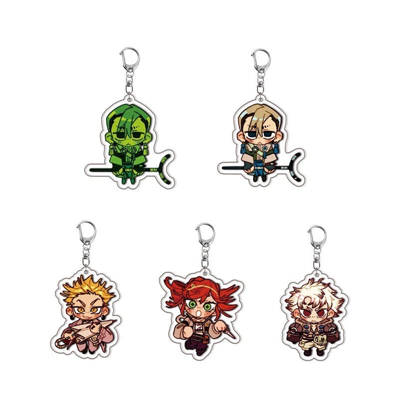 Anime Manga Gachiakuta Rudo Enjin Zanka Riyo Jabber Pendant Figure Acrylic Keychain Keyring Collecti