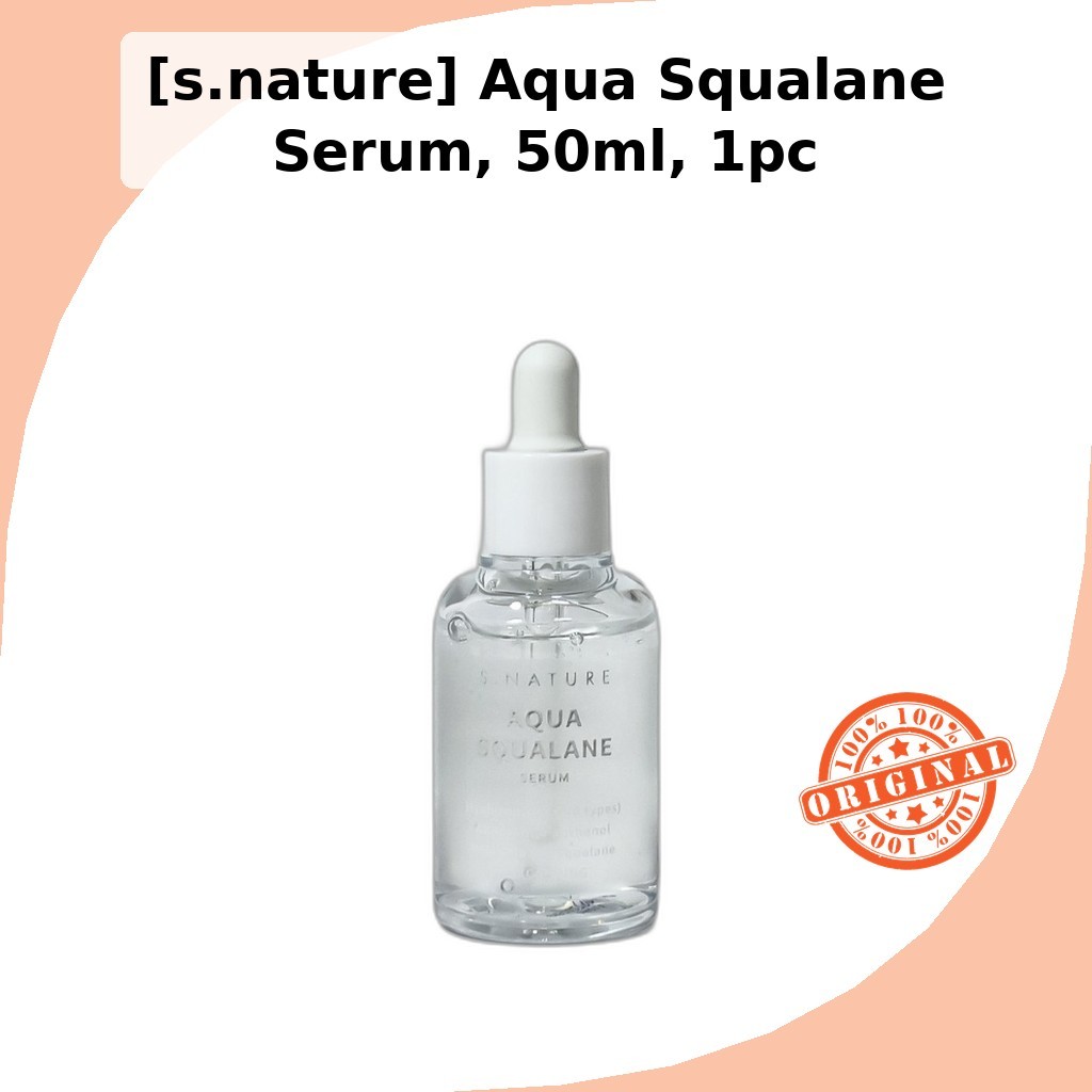 [s.nature] Aqua Squalane Serum, 50ml, 1pc / Serum Aqua Hàn Quốc / Họa tiết nhẹ / Chính hãng 100% của
