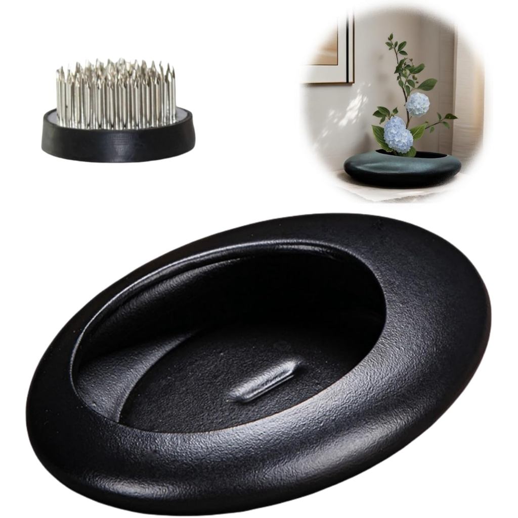 Bộ bát Ikebana - Bình hoa Ikebana (Bình hoa Nhật Bản) với Ếch hoa 1,8 '', Bộ Ikebana để cắm hoa Nhật