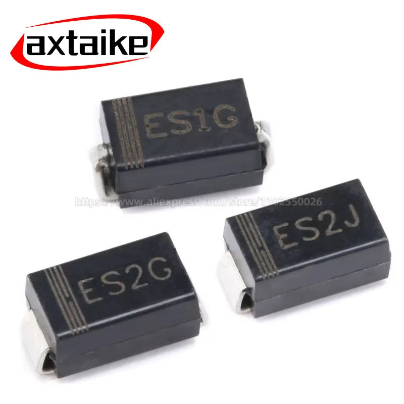 100 CÁI ES1D ES1G ES1J ES1M ES2D ES2G ES2J ES2M SMA DO-214AC 1A 200V 400V 600V 1000V SMD Điốt Phục H