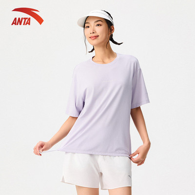 ANTA Áo Thun Thể Thao Nữ Áo thun Thể Thao Chạy Bộ Tập Gym Pickleball Cầu Lông Siêu Thoáng Khí 162527164U
