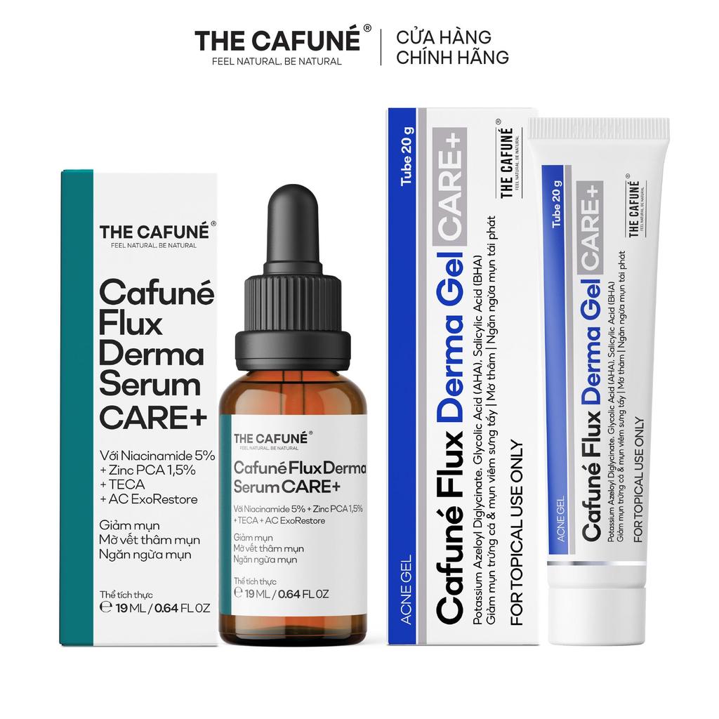 Combo Serum Mụn The Cafuné Flux Derma 19ml + Gel Chấm Mụn The Cafuné Flux Derma Gel 20g