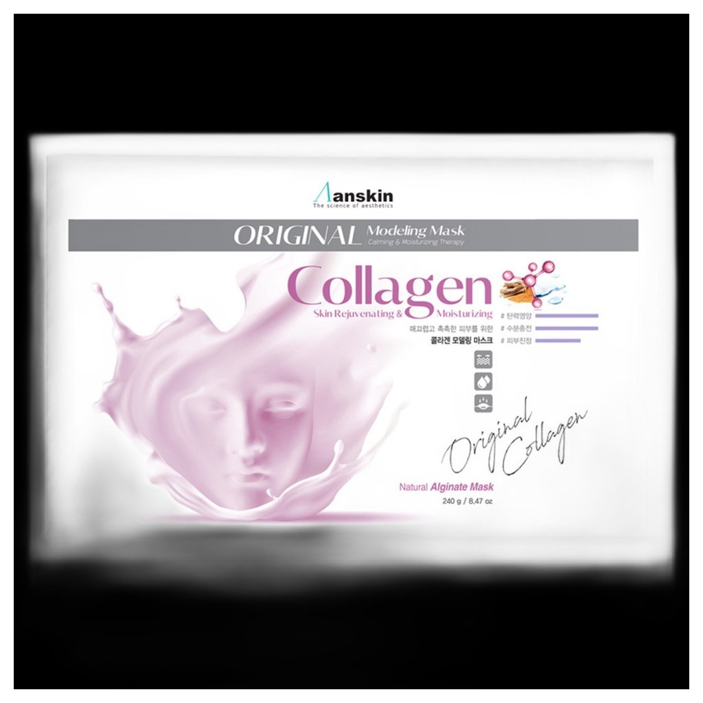 [anskin] Mặt nạ mô hình Collagen chính hãng, 240g, 1 mặt nạ mô hình Hàn Quốc / Trẻ hóa da của luonco