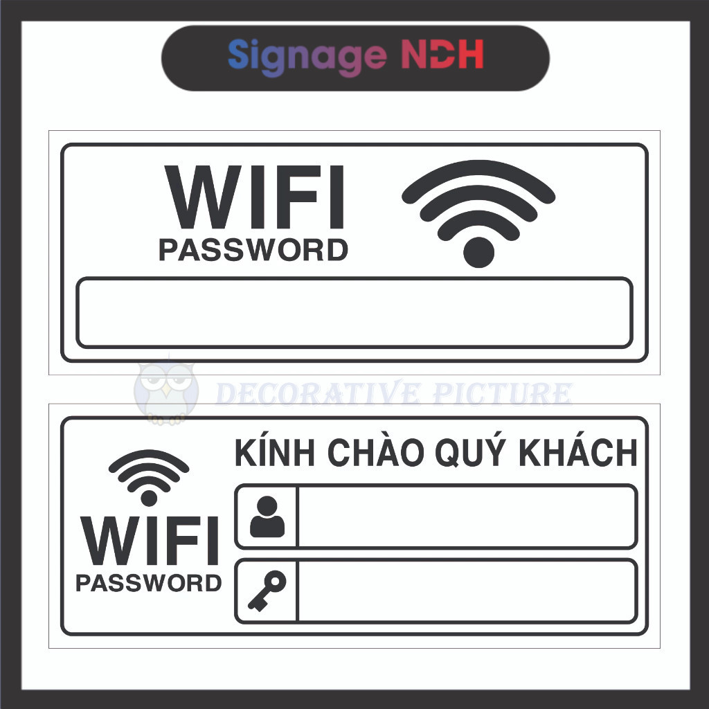 Biển Chỉ Dẫn Mật Khẩu - Password Wifi