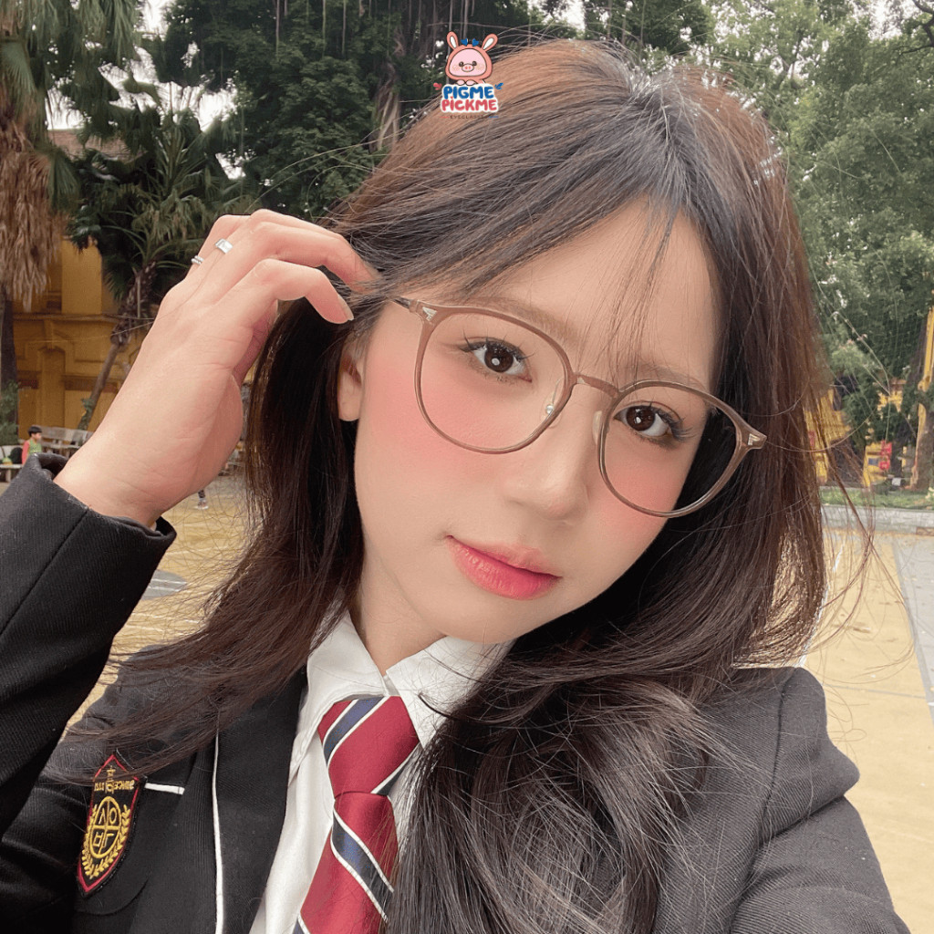 Khung kính nữ siêu nhẹ, làm bằng nhựa và kim loại, thiết kế thời trang MS14