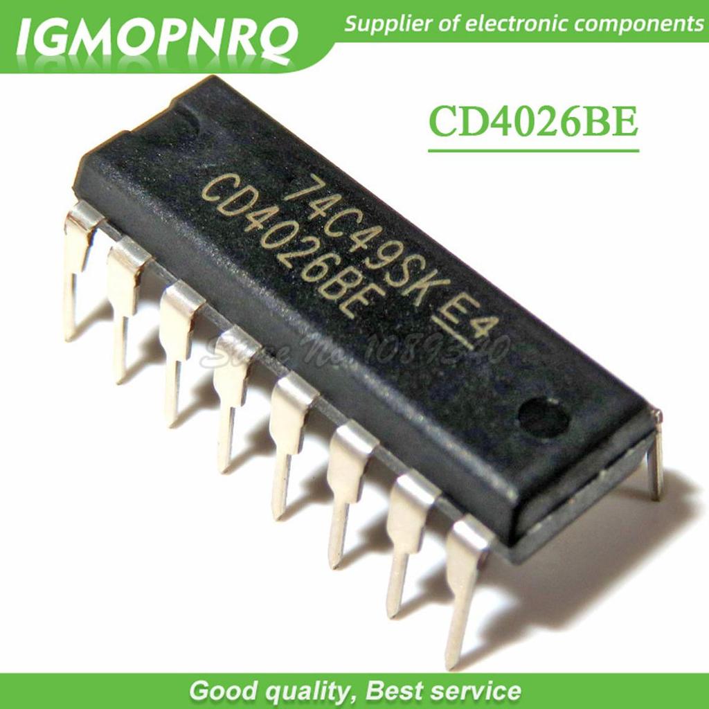 10 Cái / lốc CD4026BE CD4026B DIP-16 logic chip đếm thập phân / chia CD4026 Mới Chính Hãng