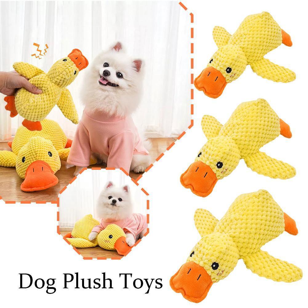 Hoạt Hình Sang Trọng Đồ Chơi Ngủ Vịt Dễ Thương Đồ Chơi Nhồi Bông Bền Tiếp Liệu Nhai Thú Cưng Đồ Chơi