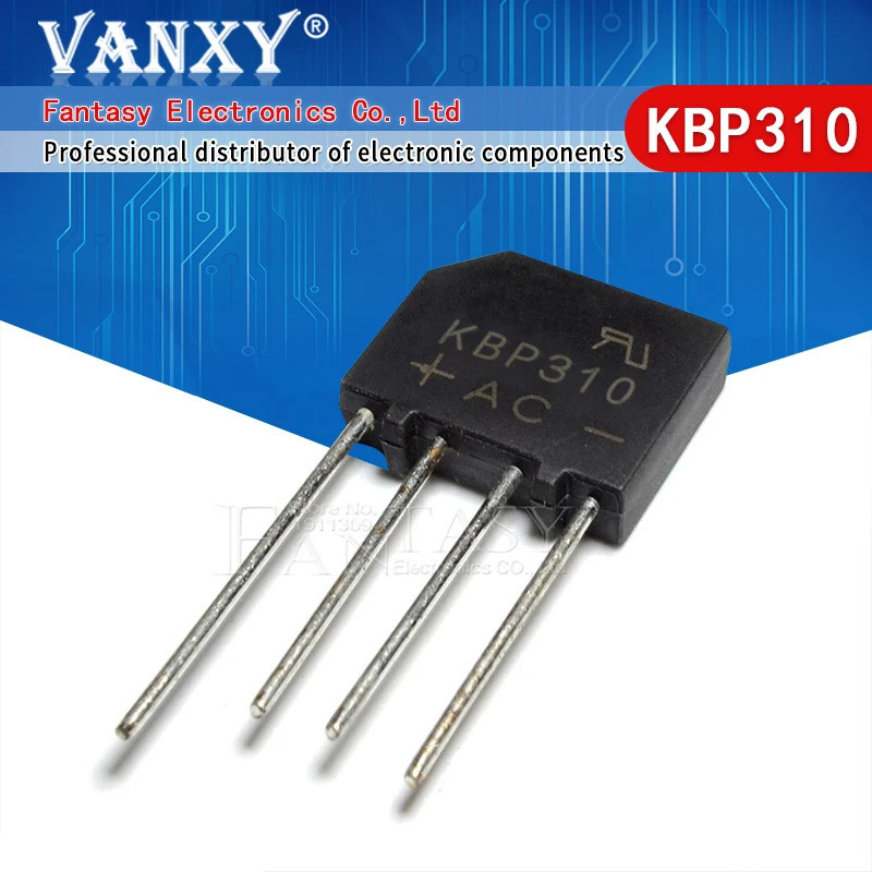 10 CÁI KBP310 1000V 3A chỉnh lưu cầu KBP206 KBP210 KBP307 KBP406 KBP310 KBP410