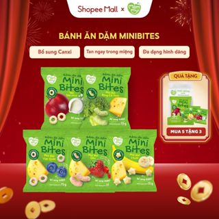 Combo 5 Bánh Ăn Dặm Mini Bites Mămmy bổ sung canxi hỗ trợ tập nhai cho bé từ 6 tháng gói 15g