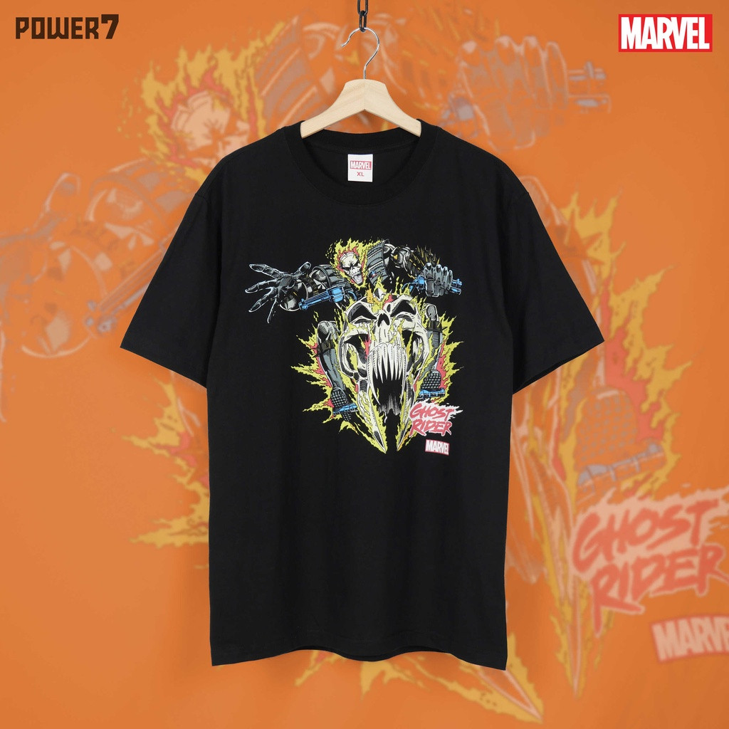 Áo thun ngắn tay cổ tròn Ghost Rider Ghost Rider