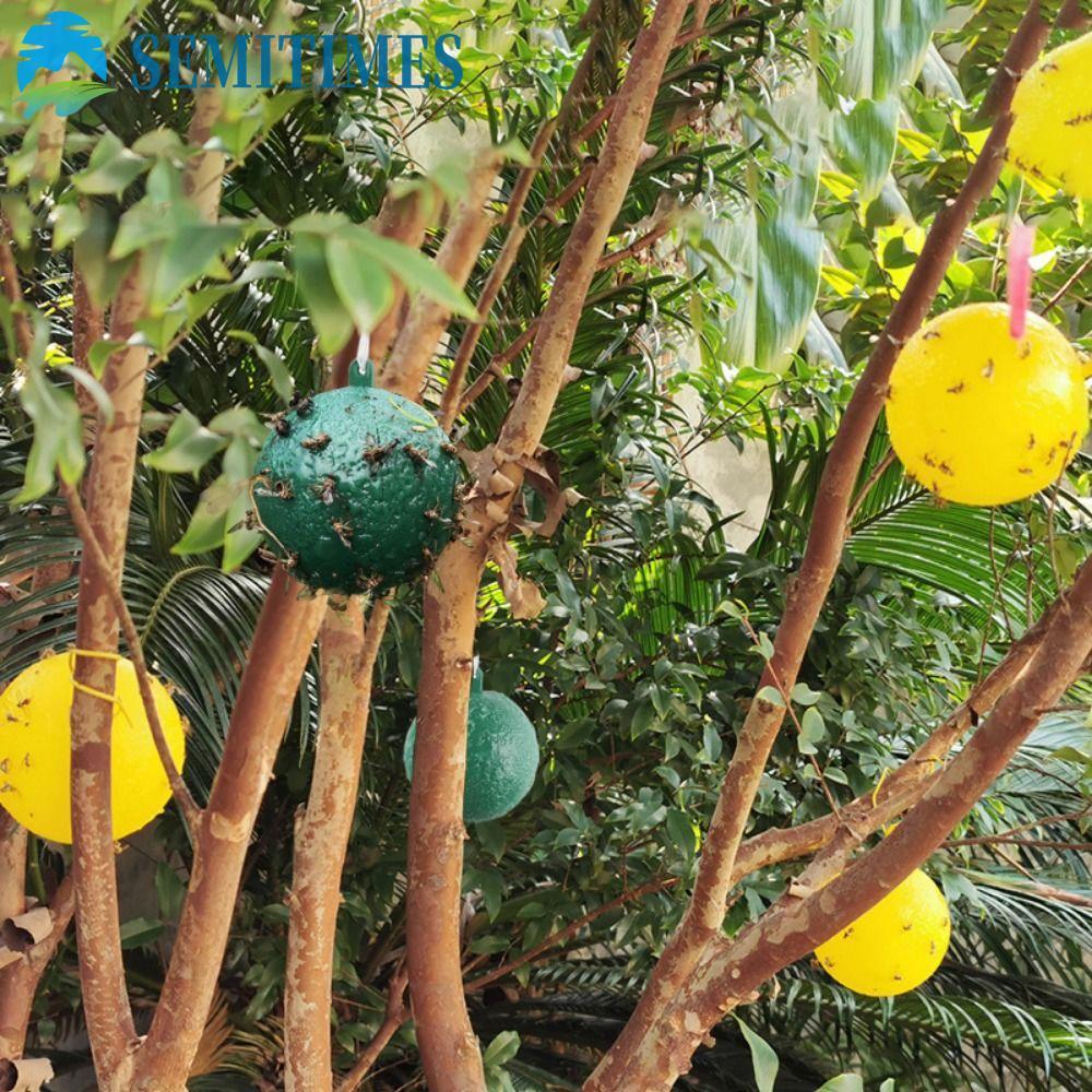 LUNAEDGE 5 Bóng bẫy ruồi treo, Máy bắt ruồi trái cây bằng nhựa EVA, Bẫy ruồi Orchard có lỗ treo bẫy 