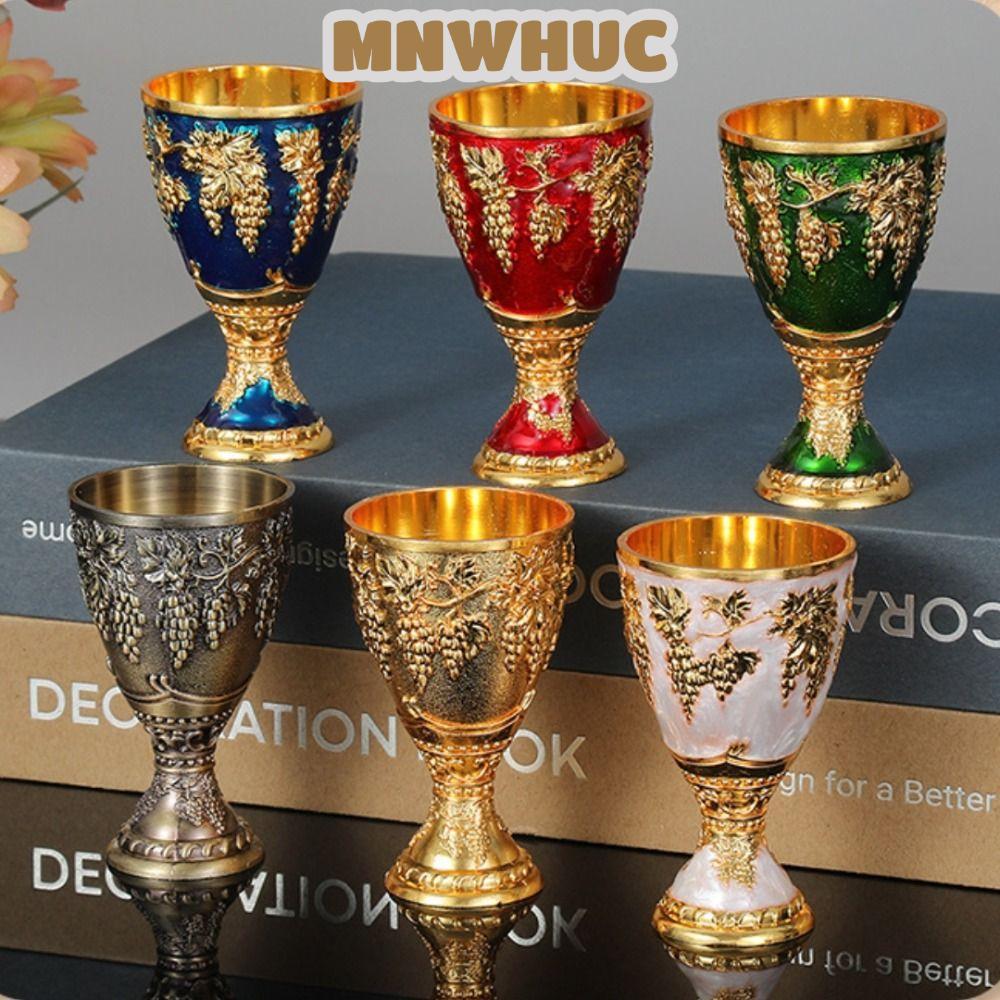 MNWHUC Ly Rượu, Mini 30ml Phong Cách Châu Âu Cốc Vodka, Hợp Kim Retro Spirits Cup Cưới Chalices Đỏ R
