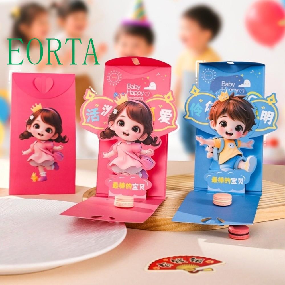 Phong bì màu đỏ sáng tạo GENTL 3D, Lời chúc phúc Lễ hội mùa xuân Túi tiền 3D, Phong cách Trung Quốc 