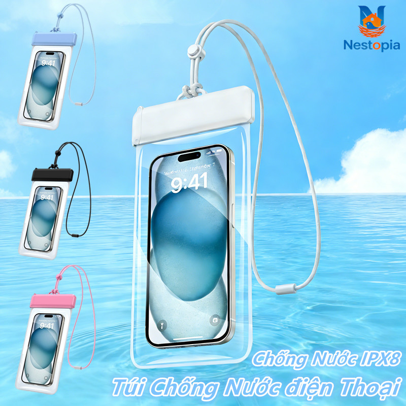 Túi Chống Nước điện Thoại,Chống Nước IPX8,Màng Trong HD,Cảm ứng Nhạy,Nhận Diện Face ID/Vân Tay/Chụp ảnh/Quay Phim
