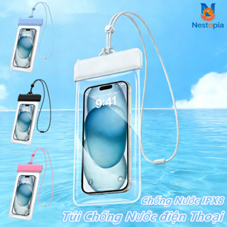 Túi Chống Nước điện Thoại,Chống Nước IPX8,Màng Trong HD,Cảm ứng Nhạy,Nhận Diện Face ID/Vân Tay/Chụp ảnh/Quay Phim