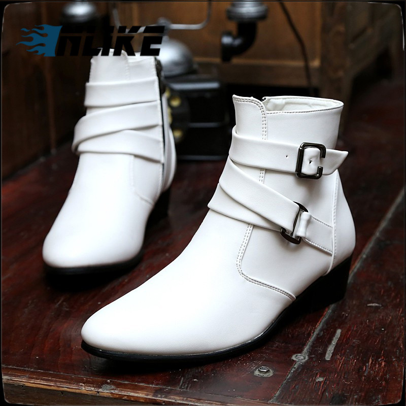 Giày bốt da cổ cao thời trang cho nam