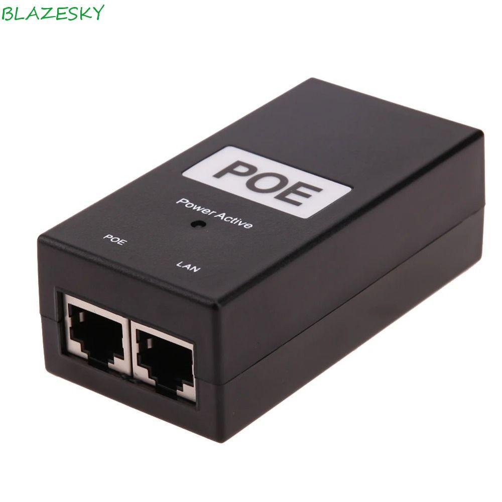 Bộ nguồn BLAZESKY POE, 100Mbps 24V / 48V 0.5A POE Power Injector, Thiết bị POE Tương thích IEEE802.3