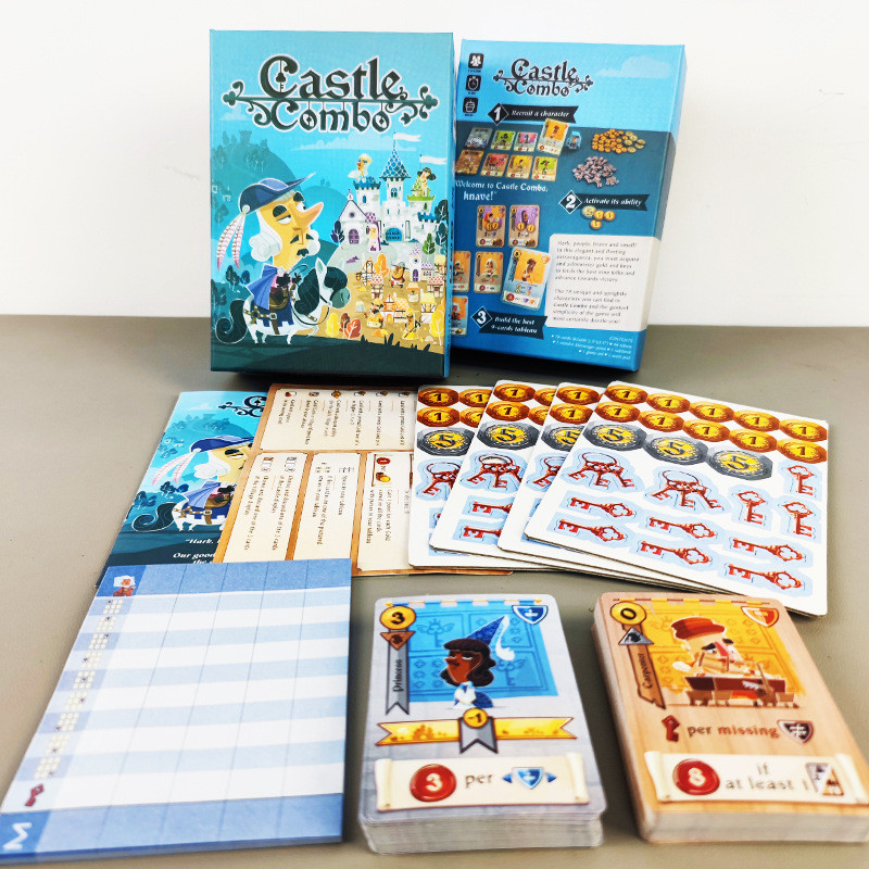 Castle Combo Board Game - Trò chơi bài chiến lược cho 2-5 người chơi Trò chơi bàn gia đình