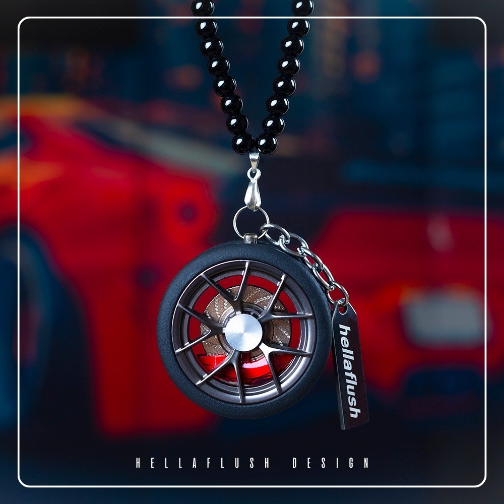 Spot Goods#Car Modification BBS Wheel Hub Car Hanging Ornament Rearview Mirror Decoration R Star Cre