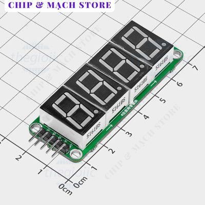 Module 4 LED 7 Đoạn 0.56inch 74HC595 5VDC Chip & Mạch Store