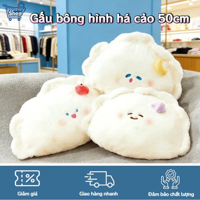 HomeyShop-Gấu bông hình há cảo 50cm,gối ôm gối tựa đa năng,quà tặng sinh nhật ý nghĩa trang trí nhà 