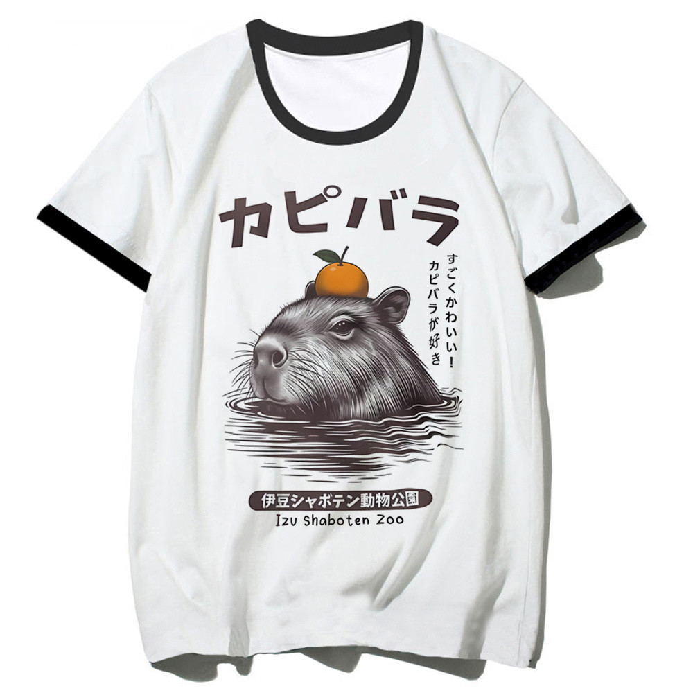 Capybara top tees cô gái Grunge Pop Culture Graphic Y2k harajuku anime top tees Y2k Punk 2000s Unive