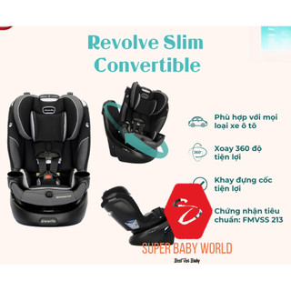 Ghế Ngồi ô Tô Evenflo Revolve360 Slim Convertible Canton Xoay 360 độ Isofix Shop Sbw