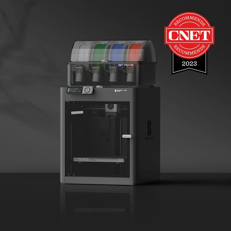 Máy in 3D Bambu Lab P1S, Combo P1S (có AMS), Hỗ trợ tối đa 16 màu / Vật liệu đa năng, In nhanh 500mm