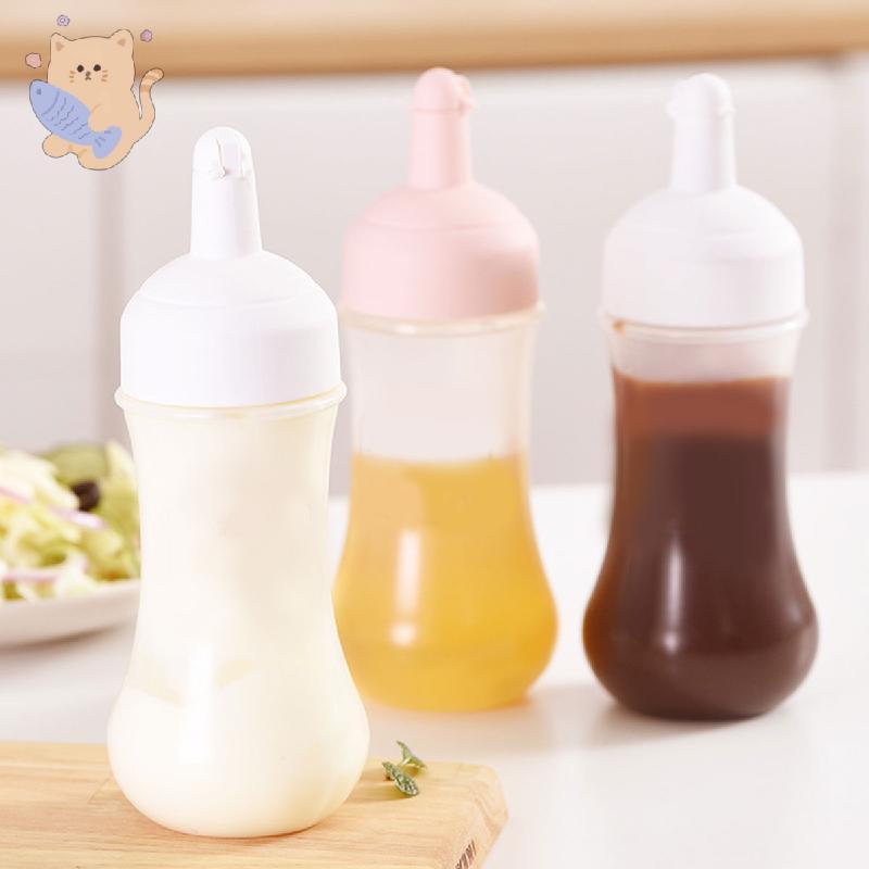 350Ml Dầu Nhựa Giấm Chai Gia Vị Hộp Đựng Nước Sốt Cà Chua Salad Lon 350Ml