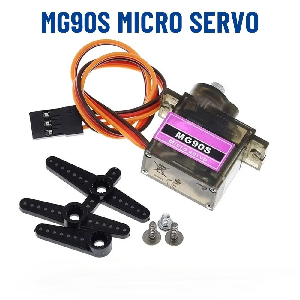 MG90S servo Tất cả kim loại / nhựa Gear Micro servo 180 / 360 độ cho máy bay trực thăng Thuyền xe Tr