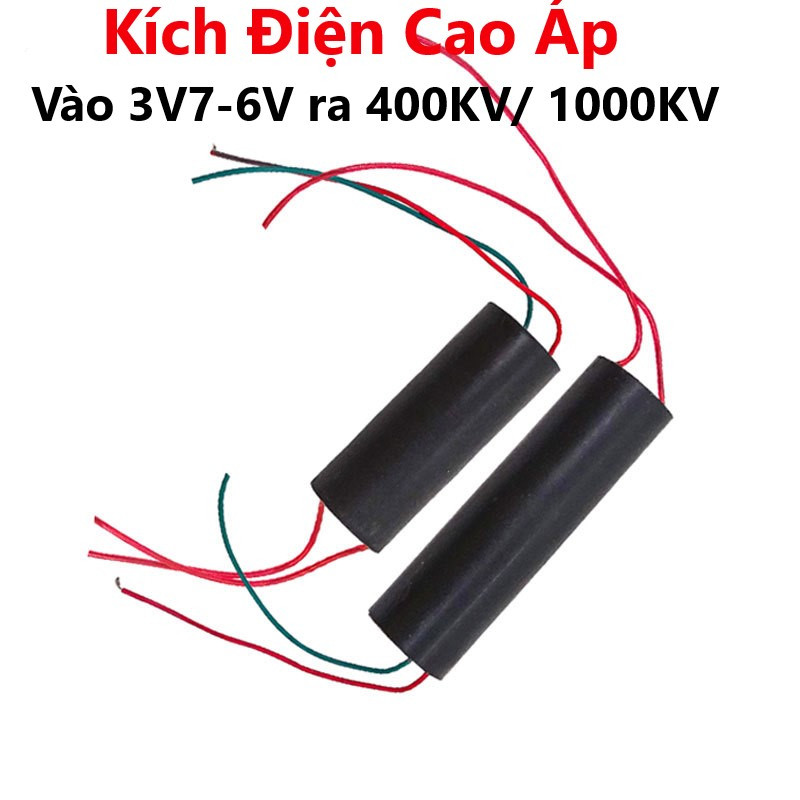 Kích Điện Cao Áp, Vào 3V7-6V ra 400KV 1000KV (Máy đánh lửa, dùi cui) - Module tăng áp