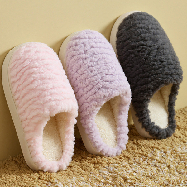 dép sục nữ dép sục nữ đế cao Dép Cotton Màu Trơn Dép Nam Nhà Cotton Dép Nữ Lint Cotton Dép Nữ Giày Ấ