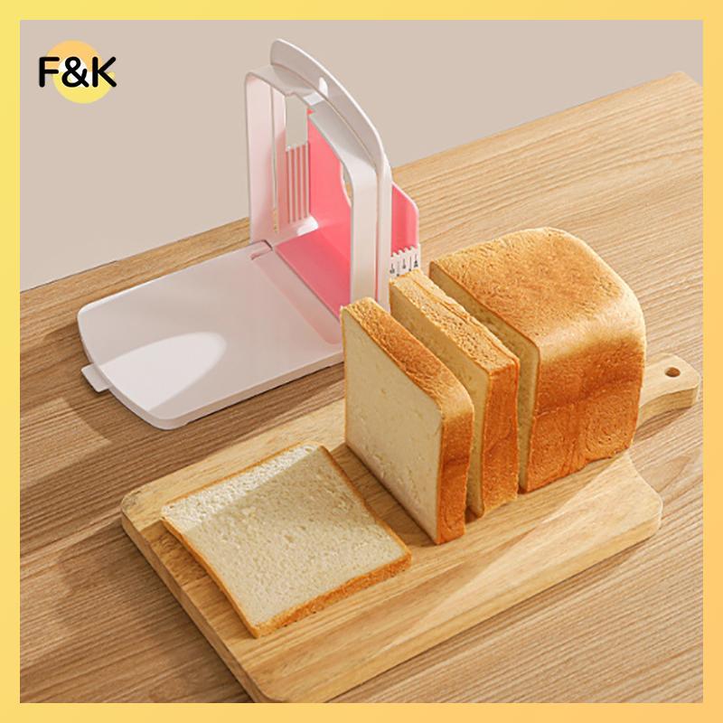 F & K Bánh mì nướng có thể gập lại Máy thái bánh mì Giá đỡ Máy cắt bánh Sandwich bằng nhựa Khuôn cắt bánh mì Ra Dụng cụ làm bánh Tiện ích nhà bếp.