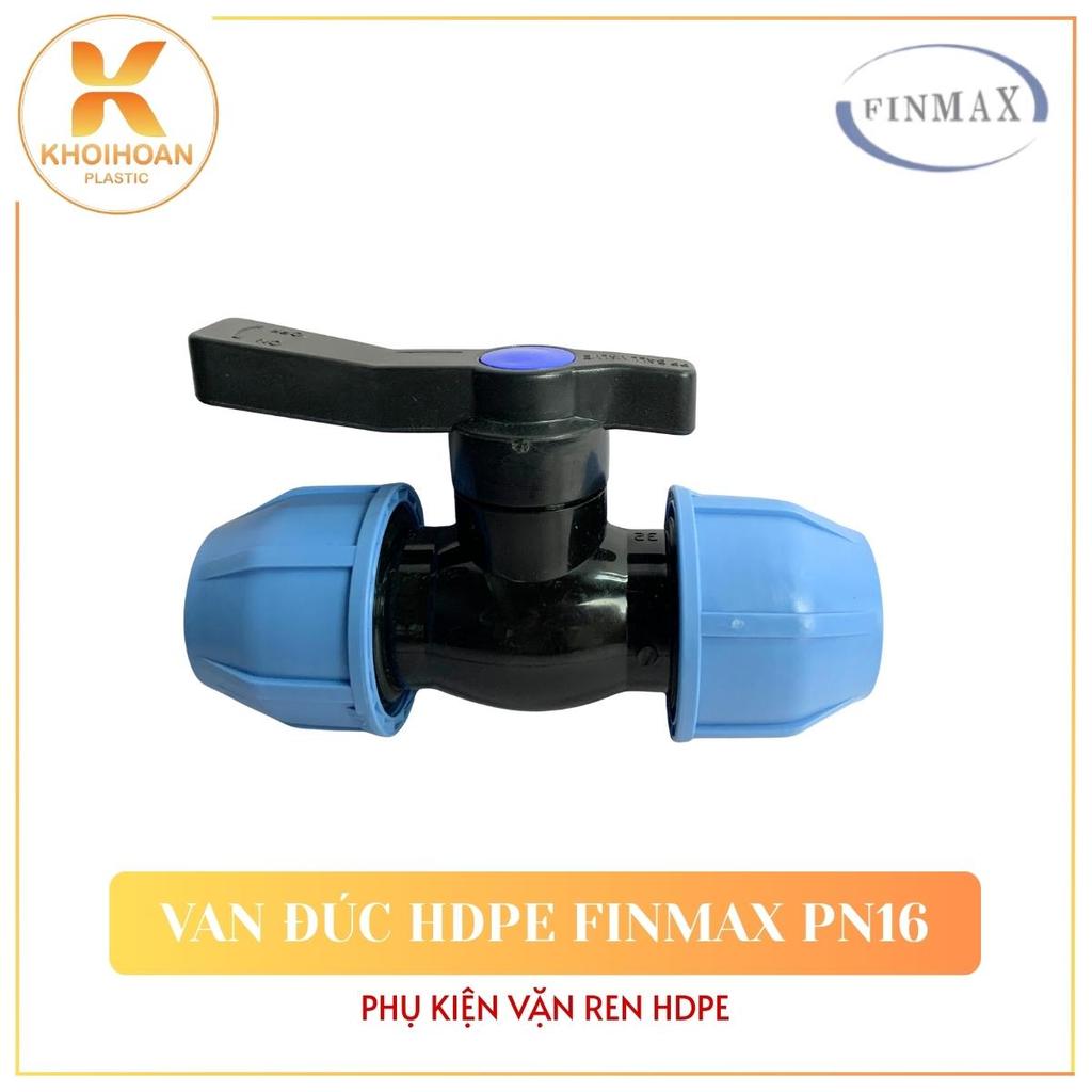 Van Đúc HDPE Finmax, Van PE Vặn Ren Ống Tưới HDPE | Phi 20, 25, 32, 40 | NPP Khởi Hoàn