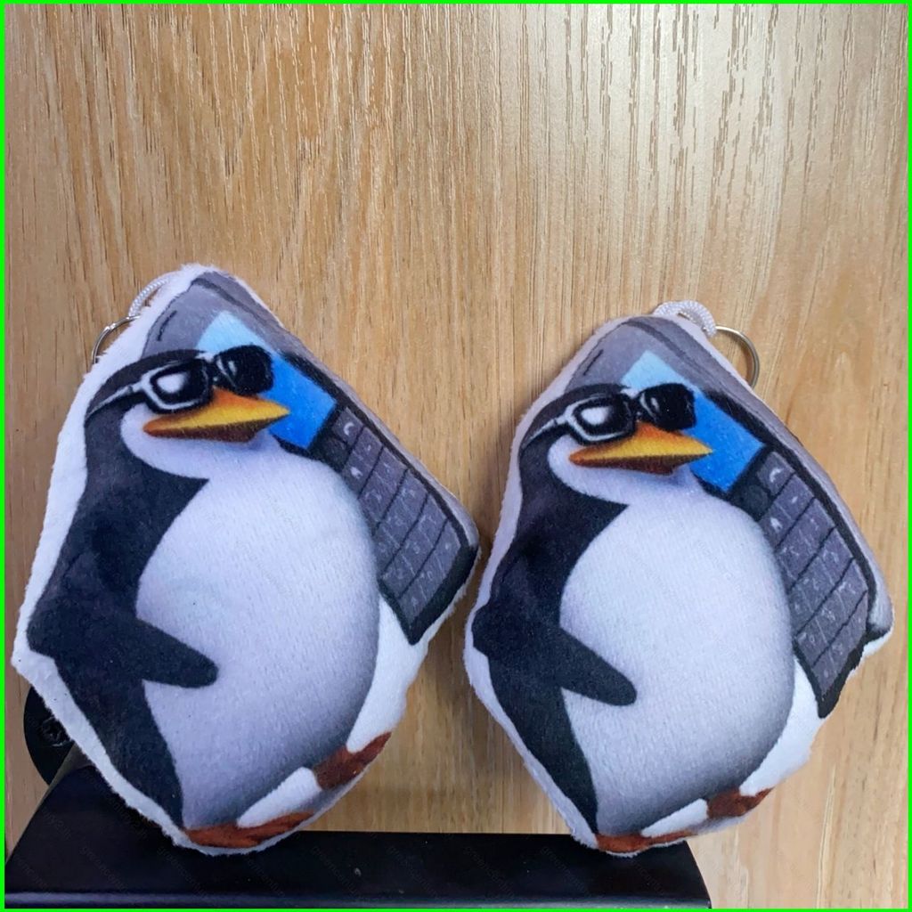 GC 3D Wilhelm Tell Penguin Học Thuật Thanh Lịch Quý Ông Meme Doll Press to Sing Plushie Doll Bag Cha
