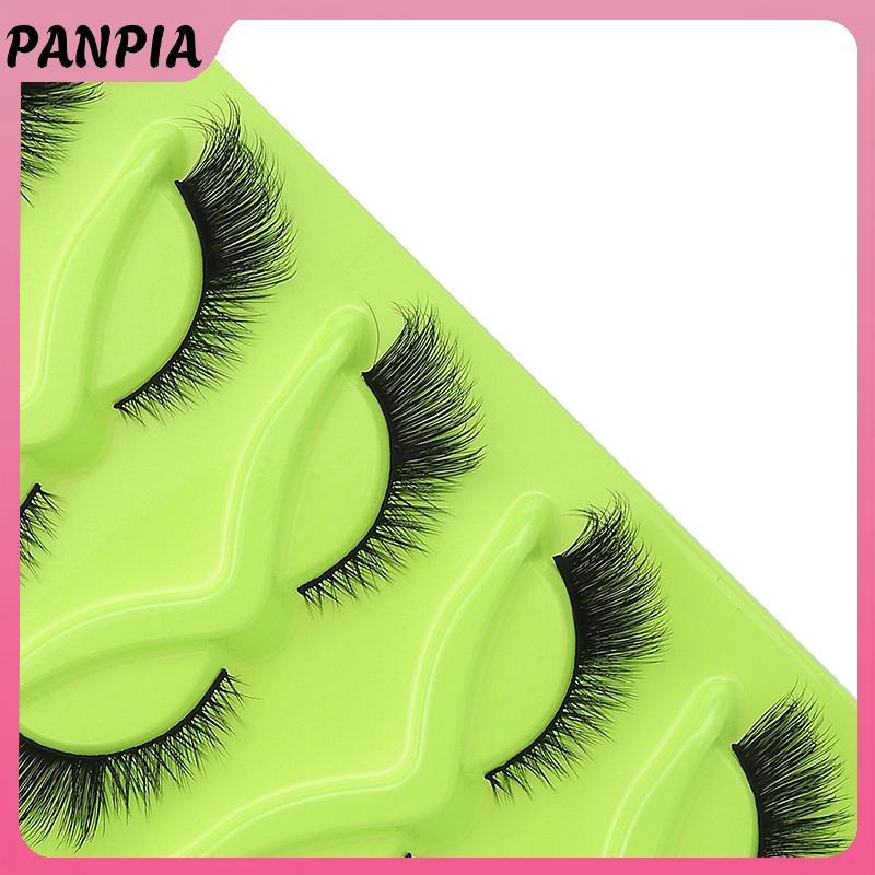 PNPIA- 5 Cặp Lông Mi Cáo Lông Mi Lông Mi Giả Lông Mi Wispy Nhìn Tự Nhiên Lông Mi Dài Cánh Cuối Mắt L