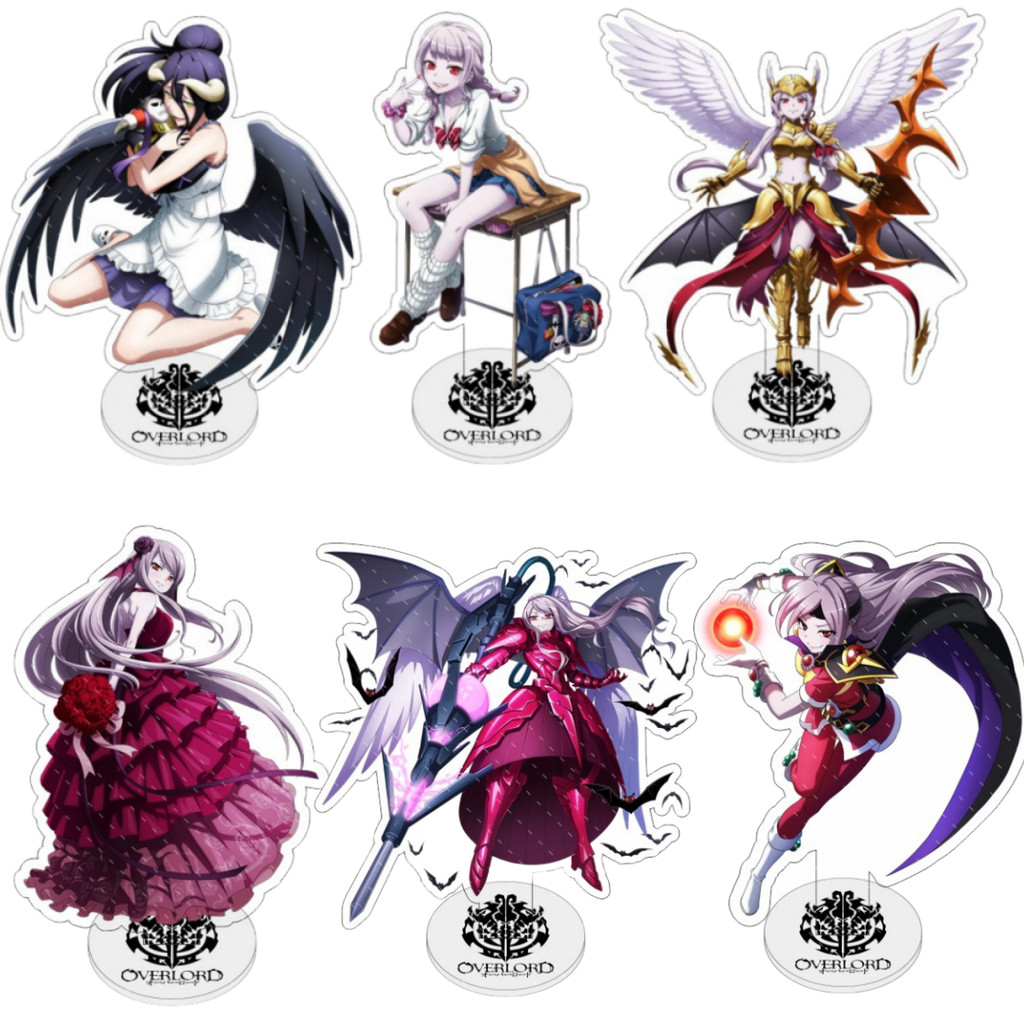 15CM Hot Anime OVERLORD Figures Albedo Cosplay Acrylic Stands Model Exquisite Plate Desk Decor Prop 