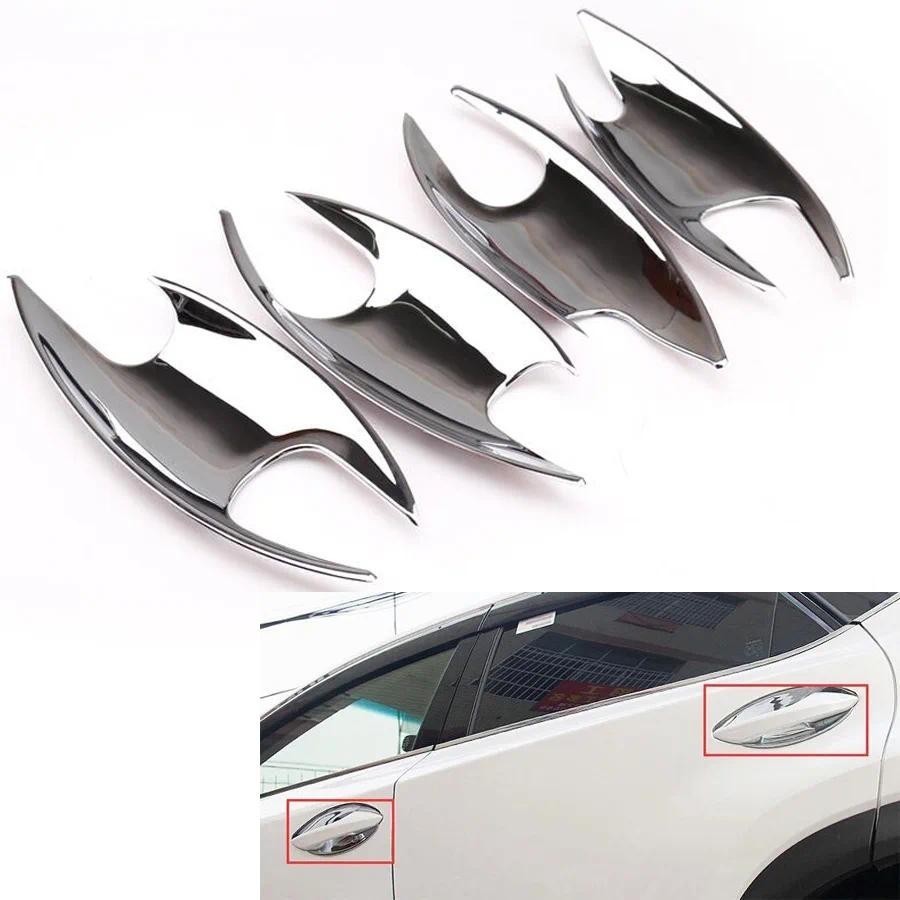 YAQUICKA 4 Tay Nắm Cửa Ngoài Ô Tô Bát Bao Tạo Kiểu Kim Sa Lấp Lánh Mouldings Viền Cho Xe Lexus NX200
