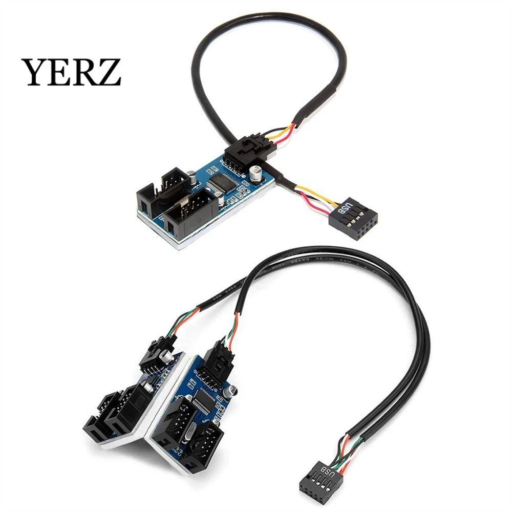 YERZ USB Hub Bền Đầu Nối Dài Bo Mạch Chủ USB Đồ Dùng Máy Tính Mở Rộng HUB Kết Nối Bo Mạch Chủ Đầu Cá