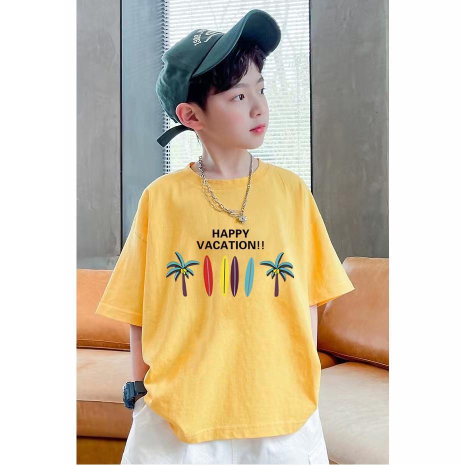 Baju Han Quoc, in hinh be trai, ngan thun, cho be gai, cotton