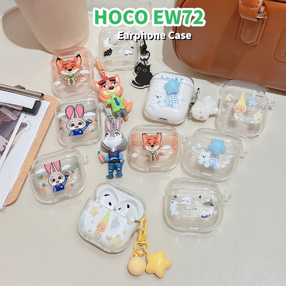 Hàng có sẵnDành Cho Ốp Lưng HOCO EW72 Họa Tiết Ngôi Sao Hoạt Hình Silicon Mềm Vỏ Tai Nghe