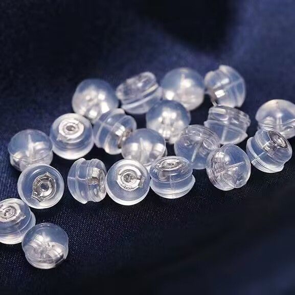 S9z5 Ear Plug Cap Ear Stud Back Plug Chống rơi Tai Cắm Bông Tai Giá Đỡ Đầu Khóa Silicon Chống Trơn T