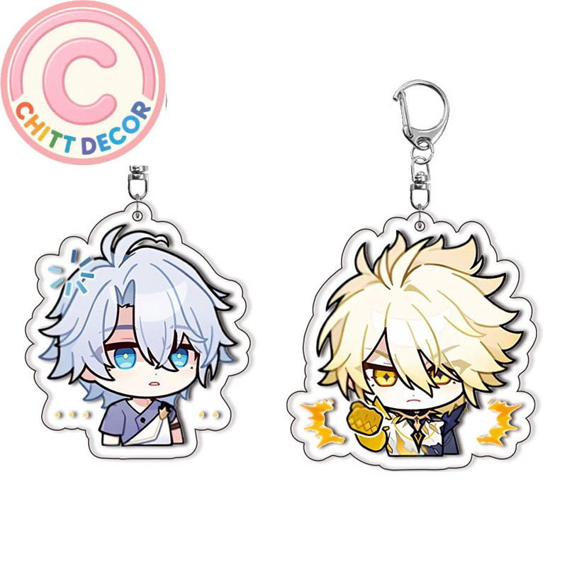 Game Honkai: Star Rail Cosplay Keychain Jingliu HuoHuo Guinaifen Mydei Anaxagoras Cartoon Q Version 