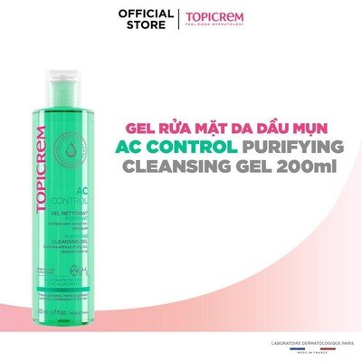 Gel rửa mặt không chứa xà phòng TOPICREM AC CONTROL PURIFYING  200ml