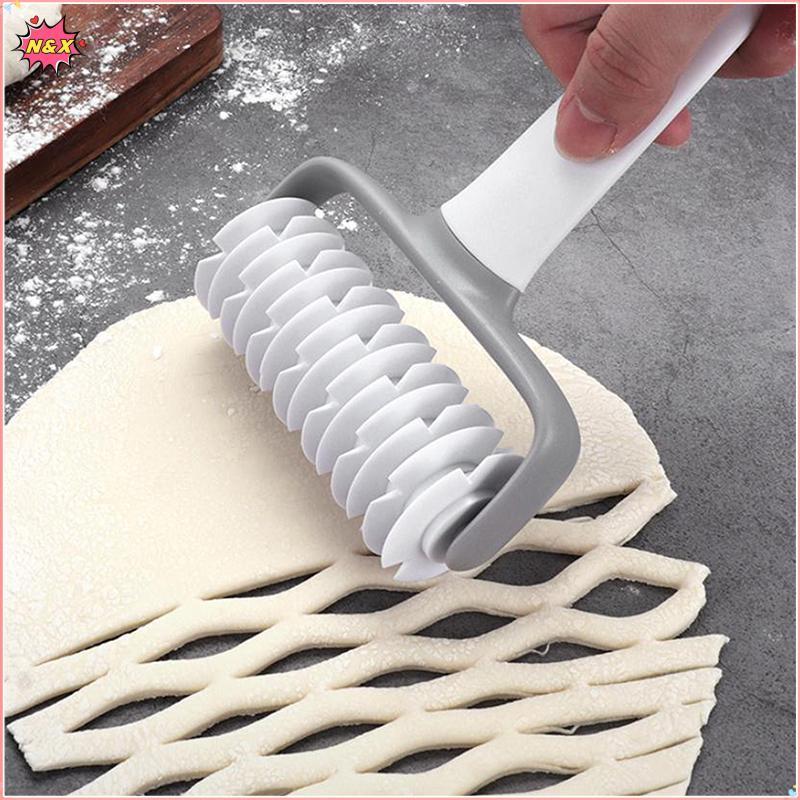 N & X Biến Smooth Baking Tool Cookie Cake Net Dough Roller Cutter Pizza Dough Roller Cutter cho nhà 
